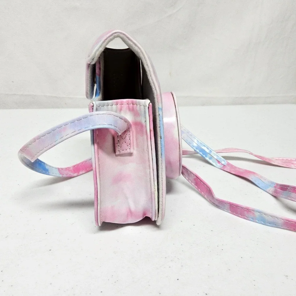 Fujifilm Instax Camera Case Unisex OS‎ Pink Blue Watercolor Tie Dye Faux Leather